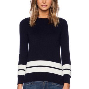 DemyLee Cashmere Ali Sweater Navy & White